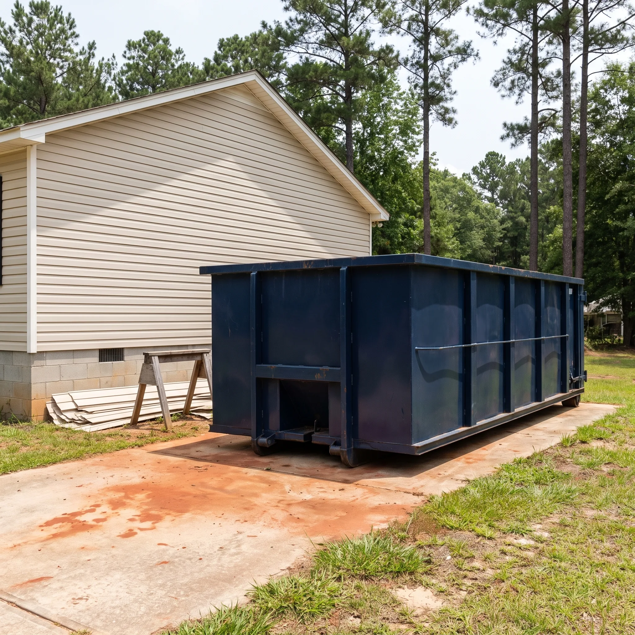 Dumpster on a Paulding County, GA job site